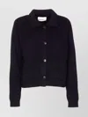 Lisa Yang Collared Jacket With Ribbed Hem And Long Sleeves In Black