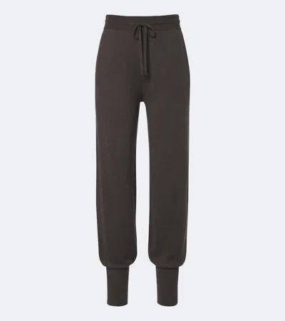 Lisa Yang Cotton And Cashmere Sweatpants In Brown