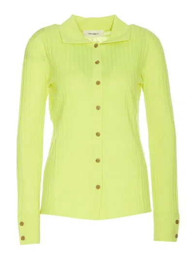 Lisa Yang Aria Ribbed-knit Cashmere Cardigan In Yellow