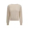 Lisa Yang Cream Fleece Wool Sweatshirt In Neutral