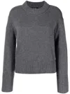Lisa Yang Crew Neck Cashmere Jumper In Grau