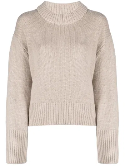 Lisa Yang Crew-neck Cashmere Jumper In Neutrals