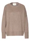 Lisa Yang Oversized Knitwear With Crewneck And Long Sleeves In Brown