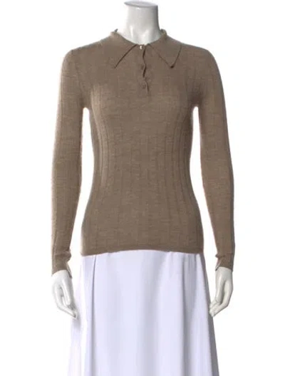 Pre-owned Lisa Yang Crew Neck Sweater In Neutral