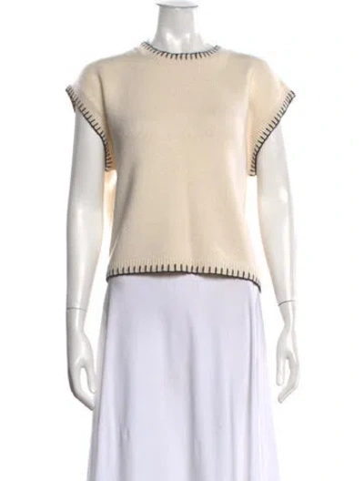 Pre-owned Lisa Yang Crew Neck Sweater In Neutrals