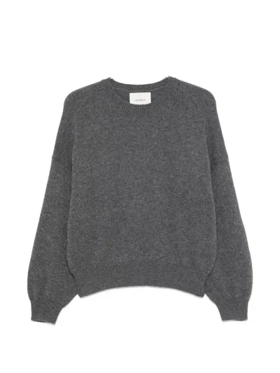 Lisa Yang Crew-neck Balloon-sleeve Sweater In Gray