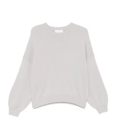 Lisa Yang Crew-neck Balloon-sleeve Sweater In Gray