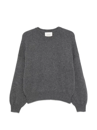 Lisa Yang Crewneck Sweater With Balloon Sleeves In Gray