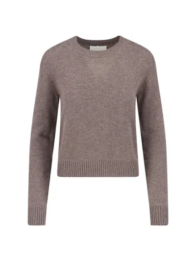 Lisa Yang Cropped Long-sleeve Sweater With Ribbed Cuffs In Multi