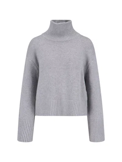 LISA YANG CROPPED SWEATER WITH HIGH RIBBED TURTLENECK