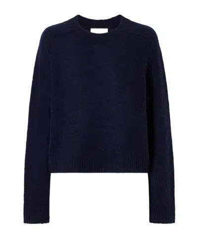 Lisa Yang Cropped Thick Knit Sweater In Blue