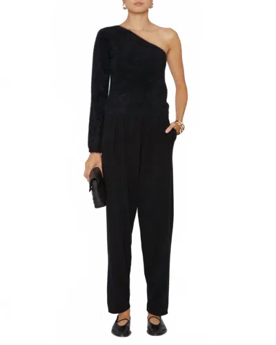 Lisa Yang Dae One-shoulder Top In Black Brushed