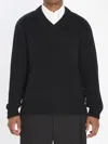 Lisa Yang Ribbed V-neck Cashmere Sweater In Black