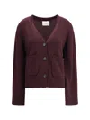 Lisa Yang Danni Cardigan In Burgundy