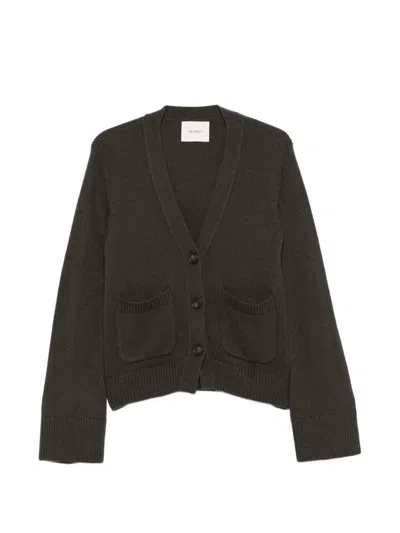 Lisa Yang Danni V-neck Patch-pocket Cardigan In Black