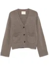 Lisa Yang Danni Cashmere Cardigan In Brown