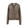 Lisa Yang Danni Cashmere Cardigan In Brown
