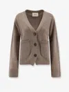 Lisa Yang Danni Cashmere Cardigan In Brown