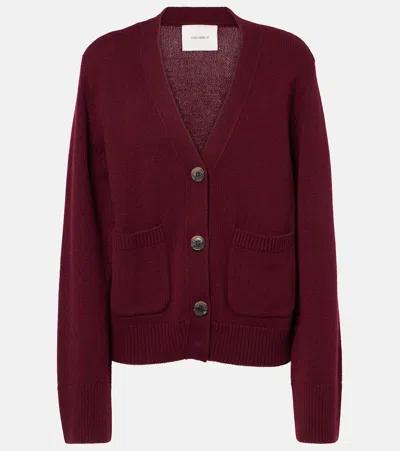 Lisa Yang Danni Cashmere Cardigan In Purple