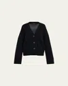 Lisa Yang Danni Black Knitted Cardigan In Cashmere Woman