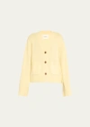 Lisa Yang Danni Cashmere Pocket Cardigan In Mole