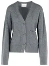 Lisa Yang 'danni' Graphite Cashmere Cardigan In Gray