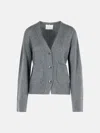 Lisa Yang 'danni' Graphite Cashmere Cardigan In Gray