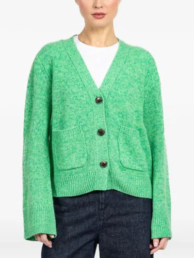 Lisa Yang Danni Patch-pocket Cardigan In Green