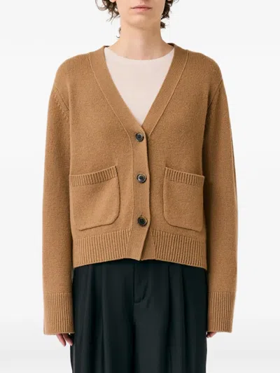 Lisa Yang Danni Patch-pocket Cardigan In Brown