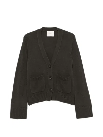 Lisa Yang Danni V-neck Patch-pocket Cardigan In Black