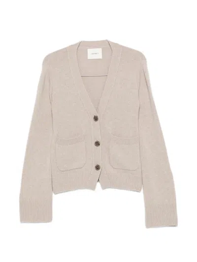 Lisa Yang Danni V-neck Patch-pocket Cardigan In Metallic