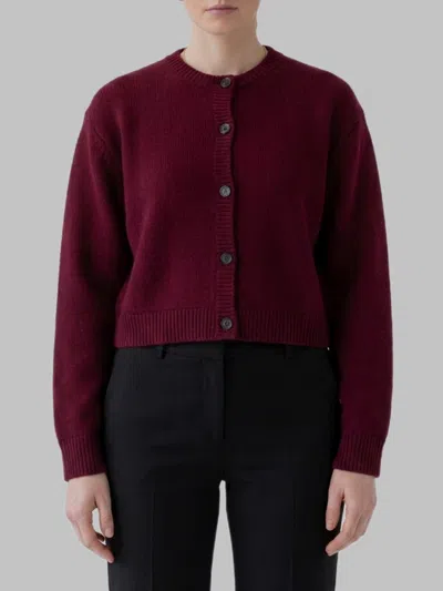 Lisa Yang Deep Plum Emmylou Cardigan Jacket In Pink