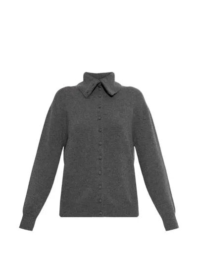 Lisa Yang Denie Button-up Cardigan In Gray