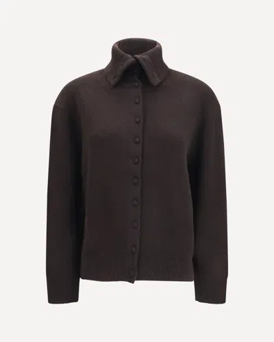 Lisa Yang Denie Cashmere Cardigan In Brown