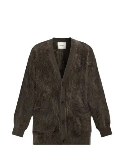 Lisa Yang Devean Brushed Knit Cardigan In Brown