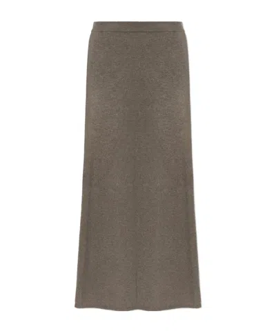 Lisa Yang Dolly Ribbed Knitted Skirt In Brown