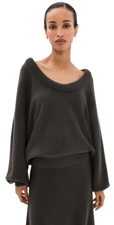 Lisa Yang Doria Cashmere Sweater Dark Fern In Green