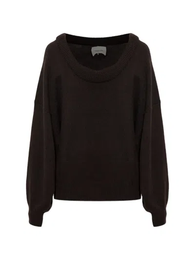 Lisa Yang Doria Off-shoulder Sweater In Brown