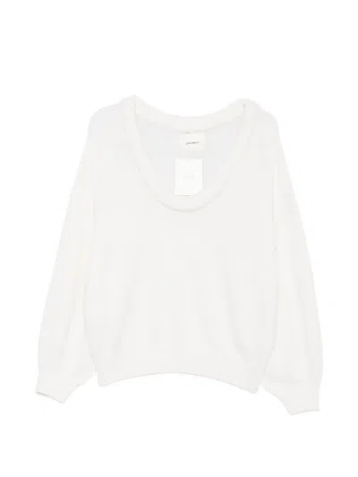 Lisa Yang Doria Scoop-neck Sweater In White