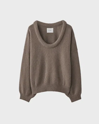 Lisa Yang Doria Sweater Beige/bru In Beige/brun