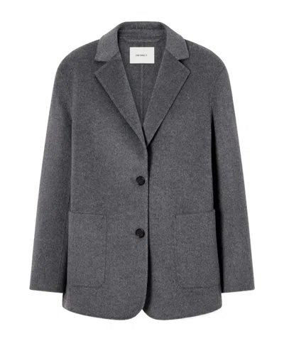 Lisa Yang Double-faced Wool And Cashmere-blend Blazer In Gray