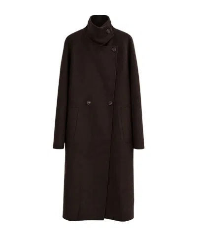 Lisa Yang Doublé Button Coat In Brown