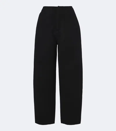 Lisa Yang Wool And Cashmere-blend Wide-leg Pants In Black