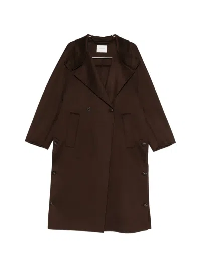 Lisa Yang Double-breasted Button-back Coat In Animal Print