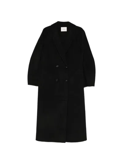 Lisa Yang Double-breasted Coat In Black