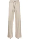 Lisa Yang Drawstring Wide-leg Cashmere Trousers In Neutrals