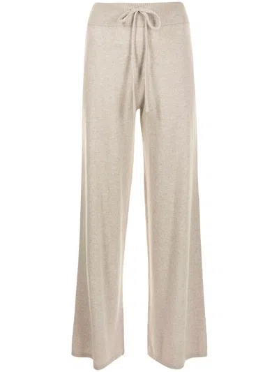 Lisa Yang Drawstring Wide-leg Cashmere Trousers In Neutrals