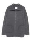 Lisa Yang Drop-shoulder Cardigan In Gray