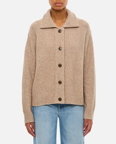 Lisa Yang Edda Cashmere Cardigan In Sand