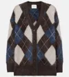 Lisa Yang Elaria Argyle Cashmere Cardigan In Brown